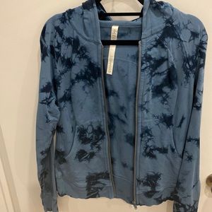 Lululemon tie dye zip up workout long sleeve shirt